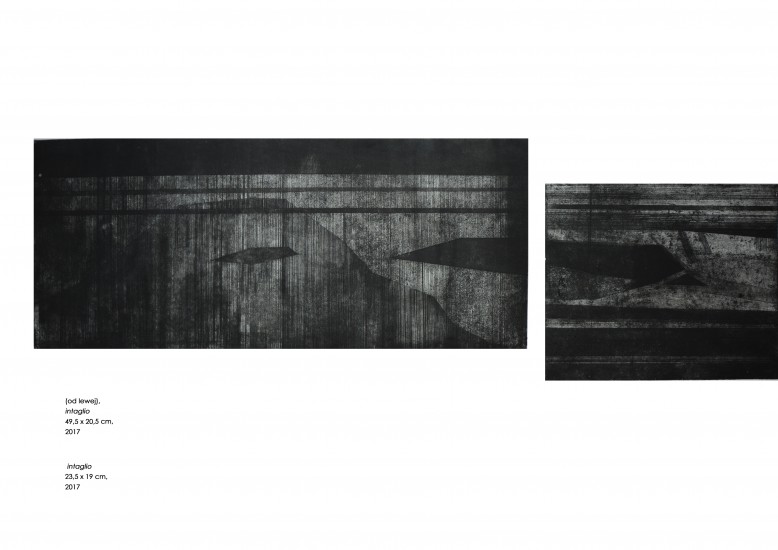 bez tytułu |intaglio | 49,5x20,5cm | 23,5x19 cm
